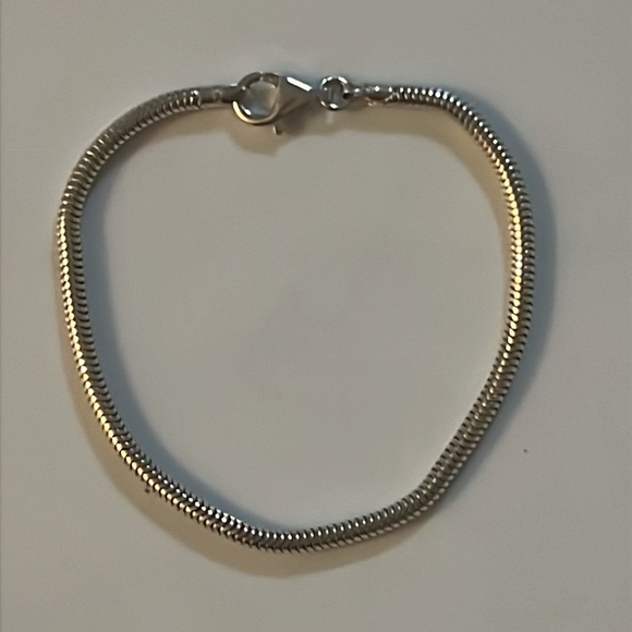 Vintage Elegant Sterling Solid Silver Snake Chain Bracelet - Picture 3 of 4
